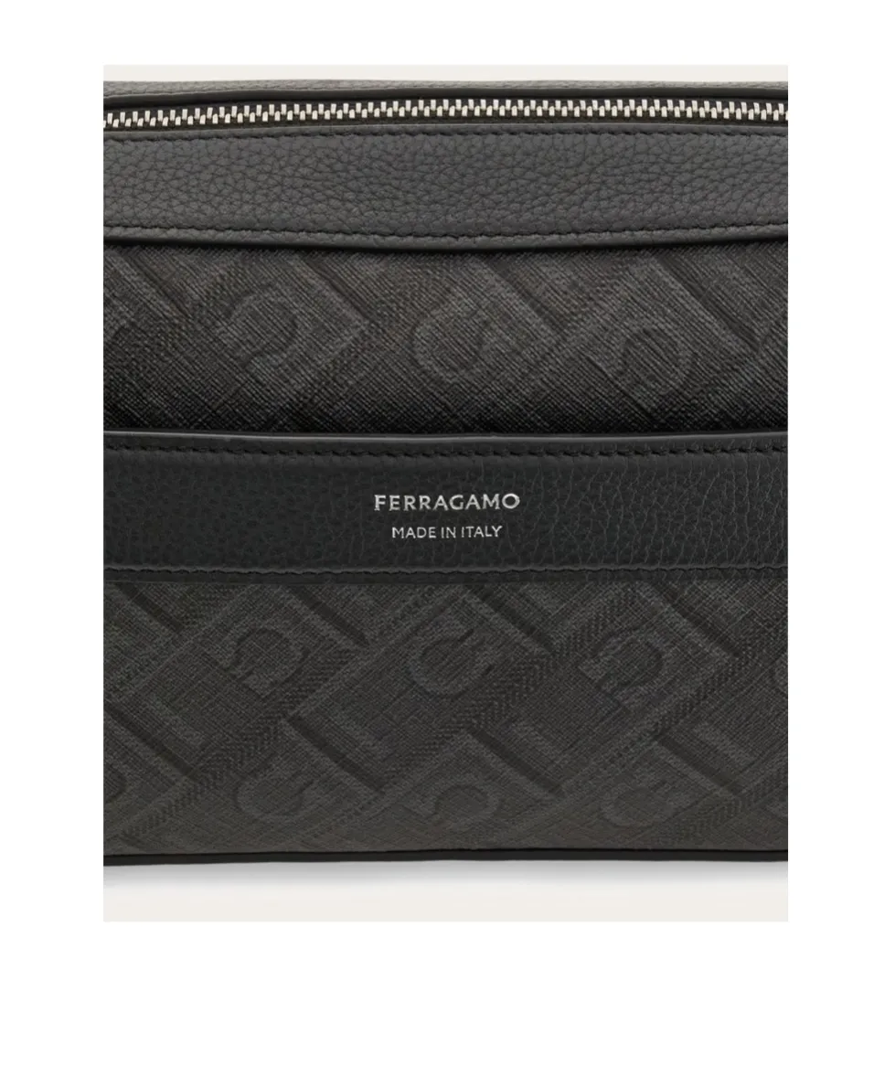 Ferragamo Monogram Jacquard Zipped Crossbody Bag