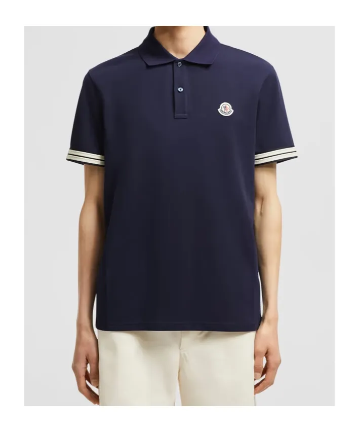 Moncler Logo Patch Short Sleeved Polo Shirt