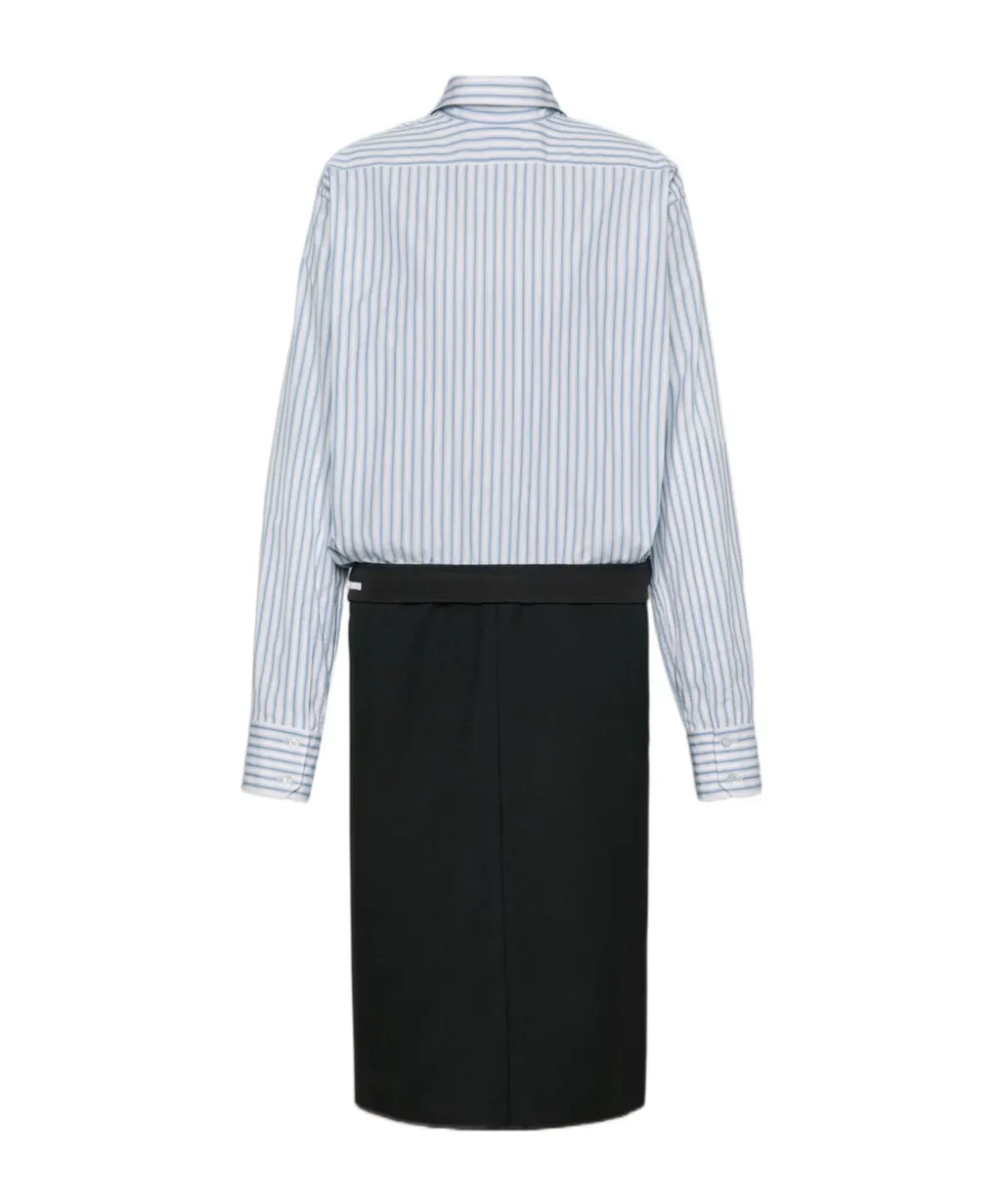 Reversed Stripe Shirtdress