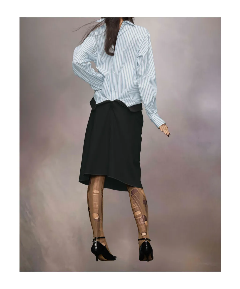 Reversed Stripe Shirtdress