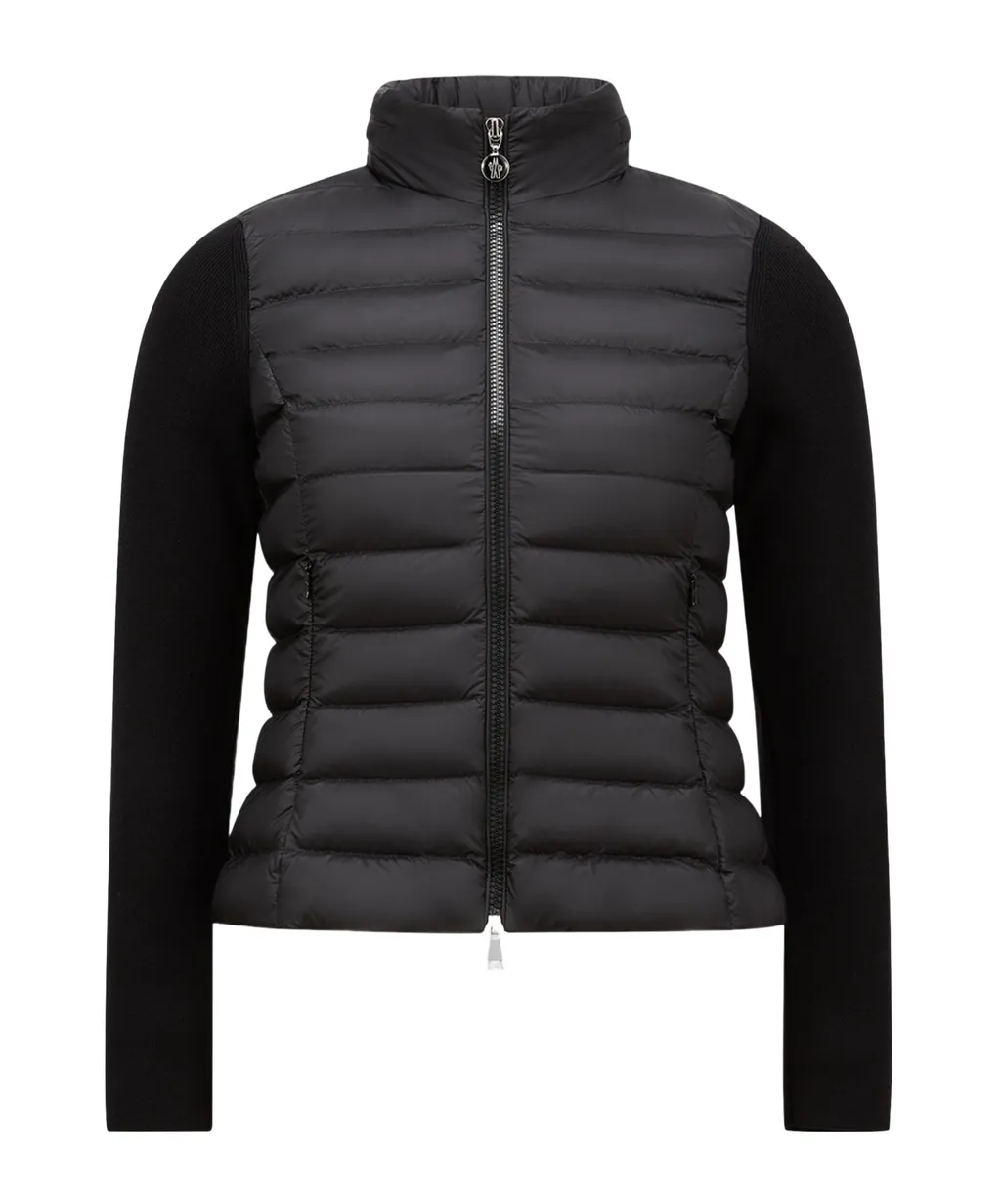 Moncler Logo Patch Padded Zip-Up Cardigan