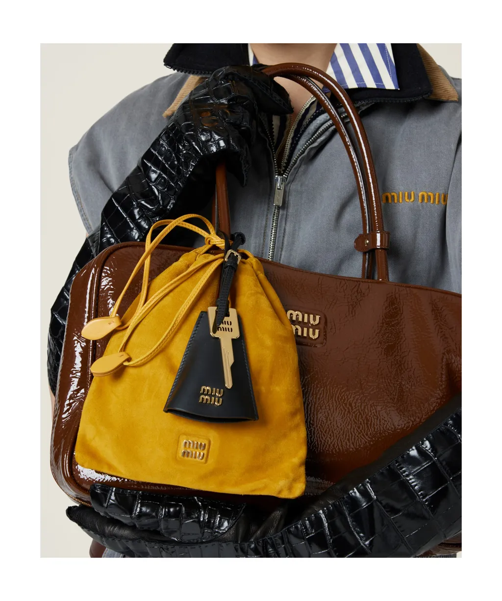 Beau Naplak Patent Leather Bag