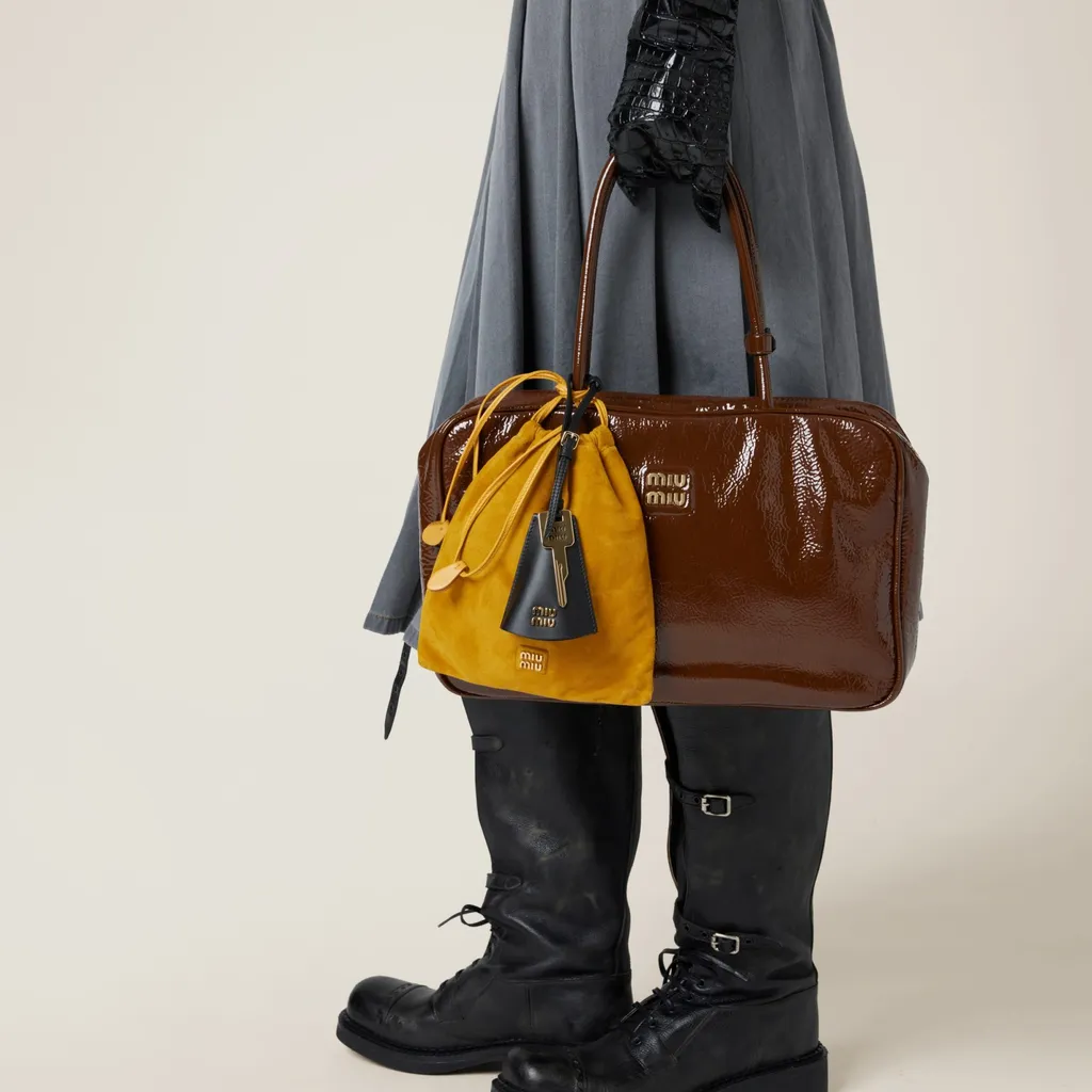 Beau Naplak Patent Leather Bag