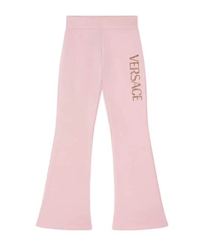 Versace Kids Logo Printed Flared Sweatpants