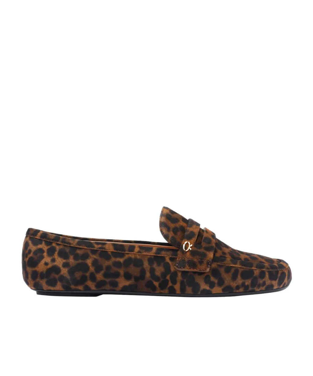 Gianvito Rossi Giorgia Loepard Printed Loafers