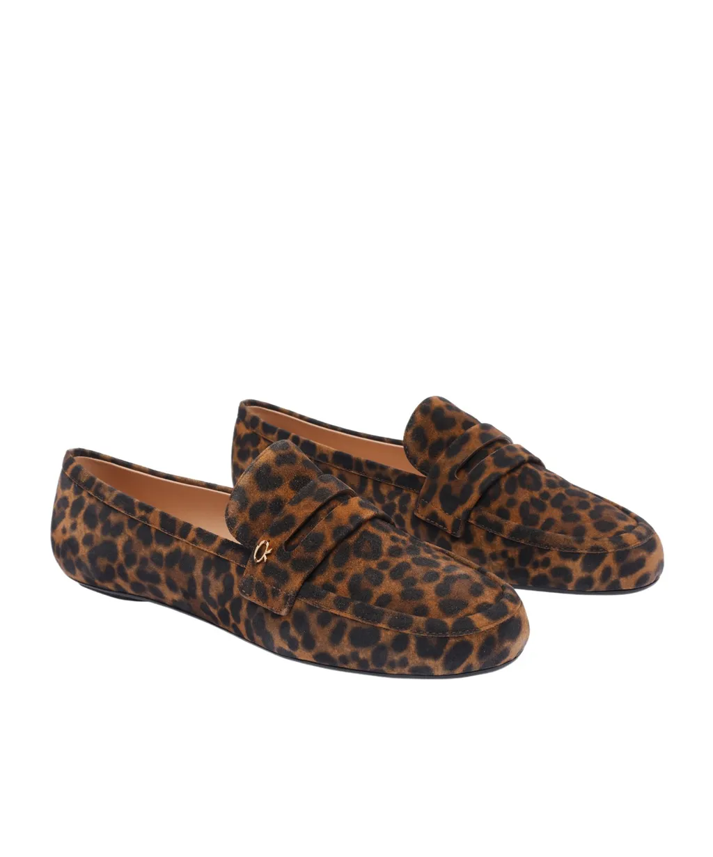 Gianvito Rossi Giorgia Loepard Printed Loafers