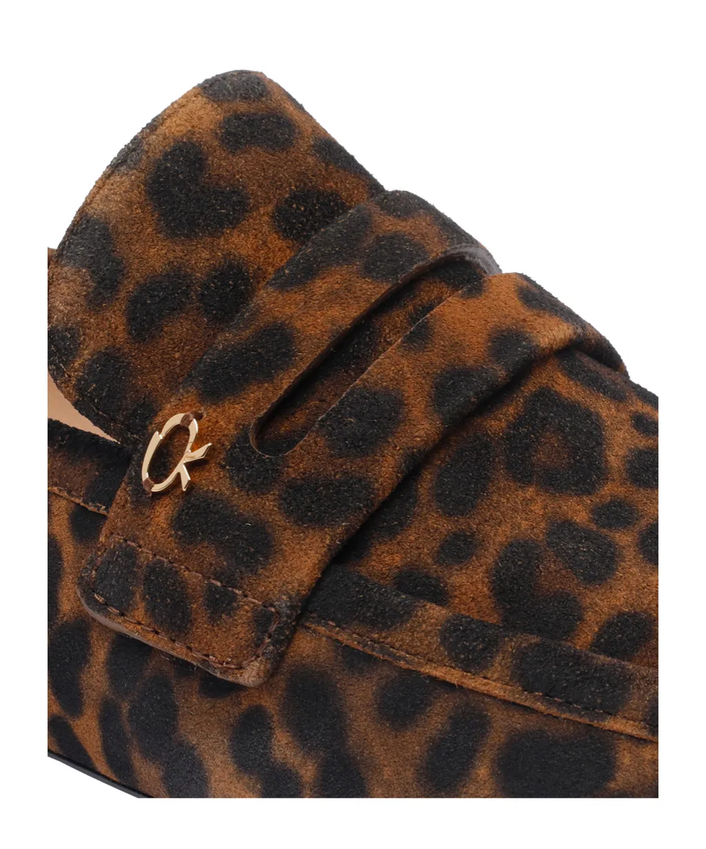 Gianvito Rossi Giorgia Loepard Printed Loafers