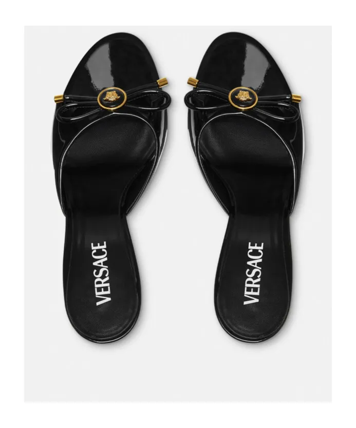Versace Opera Bow Heeled Mules
