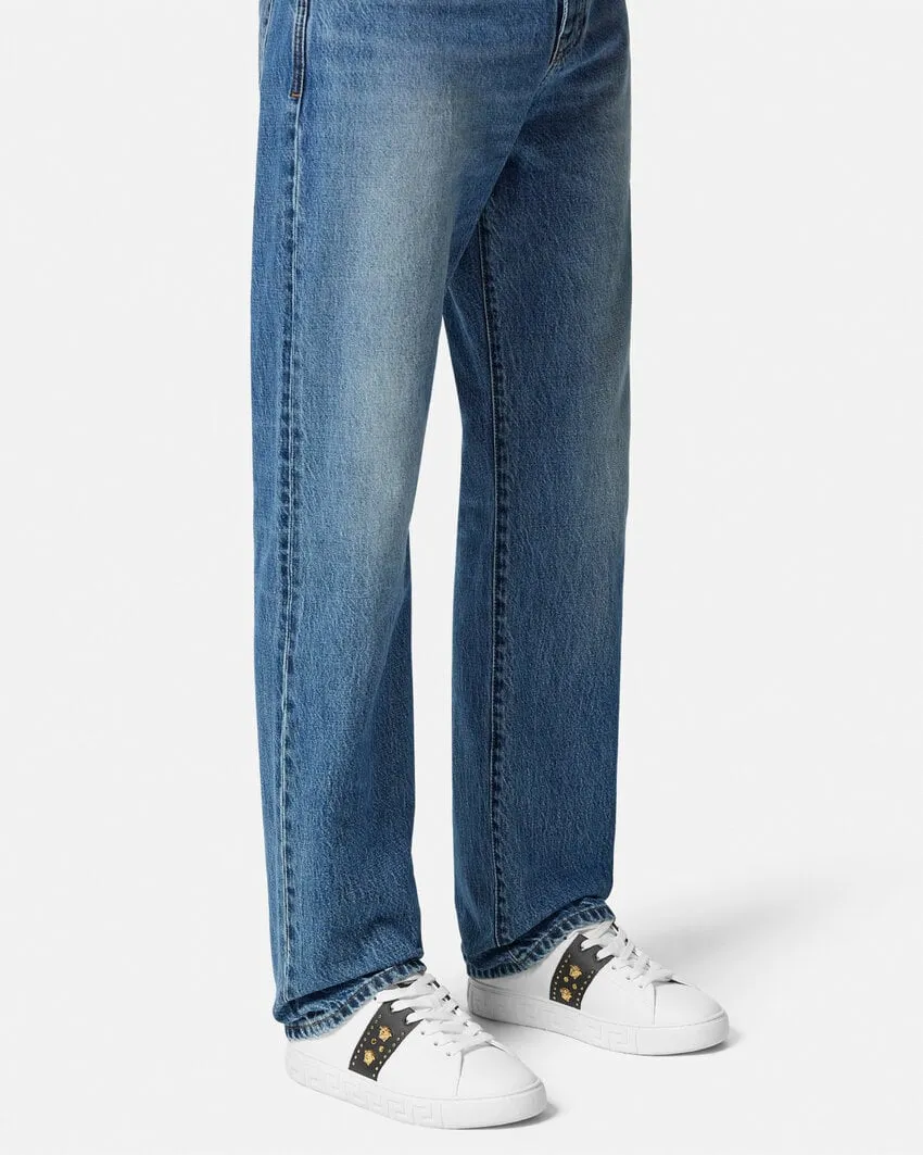 Versace Greca Lace-Up Sneakers