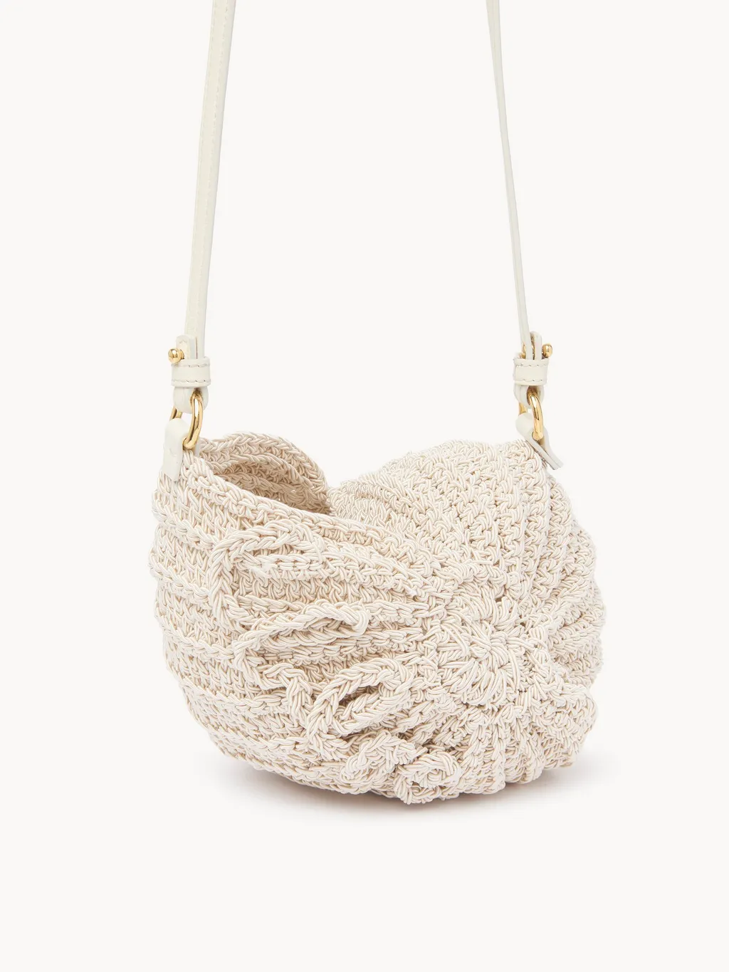 Chloé Logo Detailed Woven Crossbody Bag