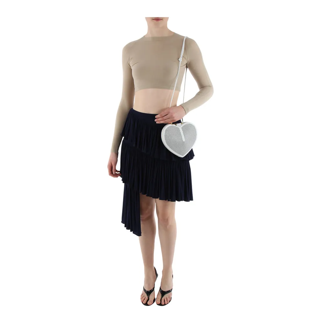 AlaÏA Asymmetrical Jersey Spiral Skirt