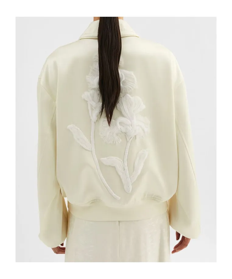 Jil Sander Duchess-Satin Zip-Up Jacket