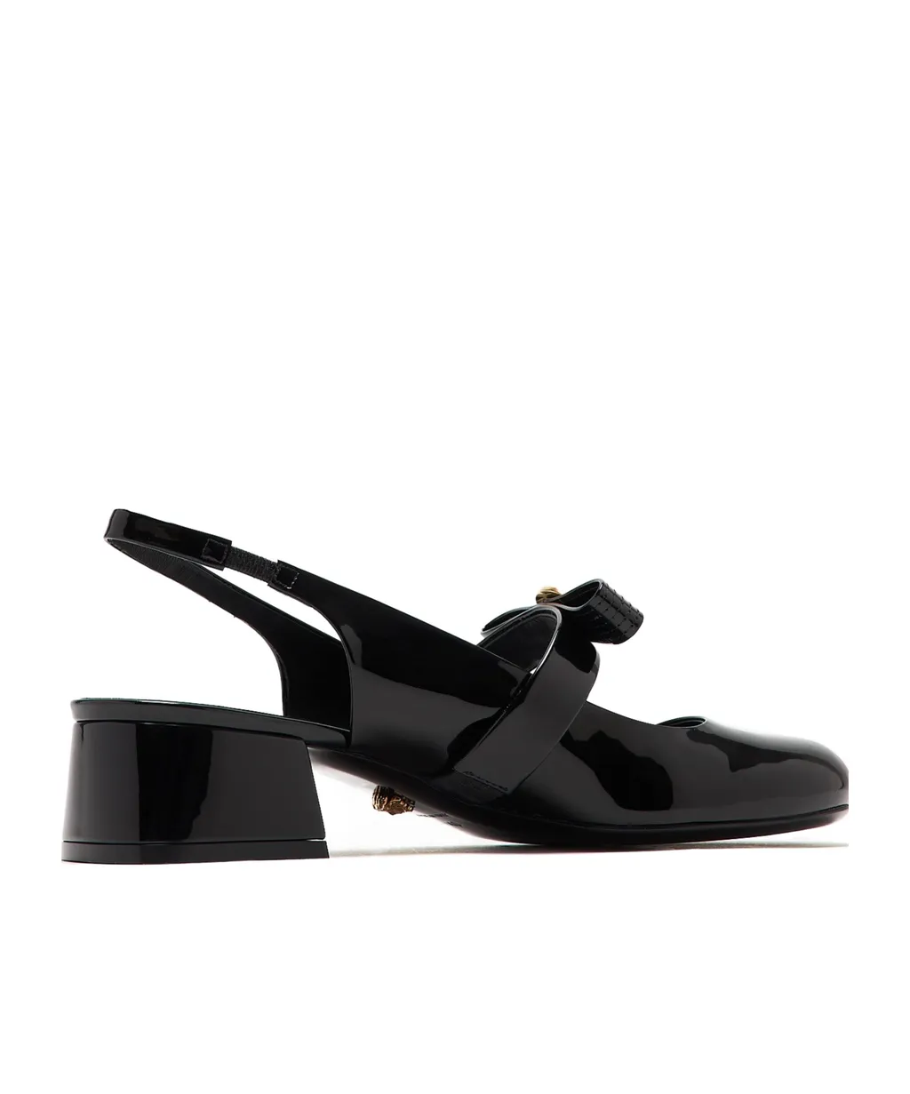 Versace Gianni Ribbon Slingback Pumps