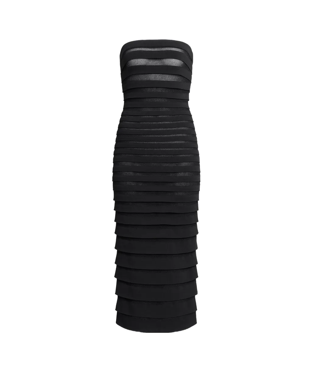 AlaÏA Strapless Textured Knitted Dress
