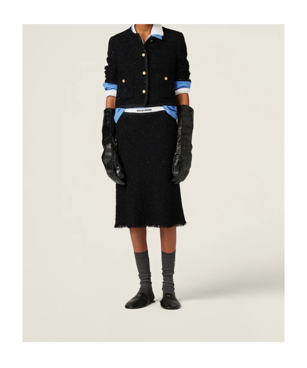 Miu Miu Button-Up Cropped Jacket