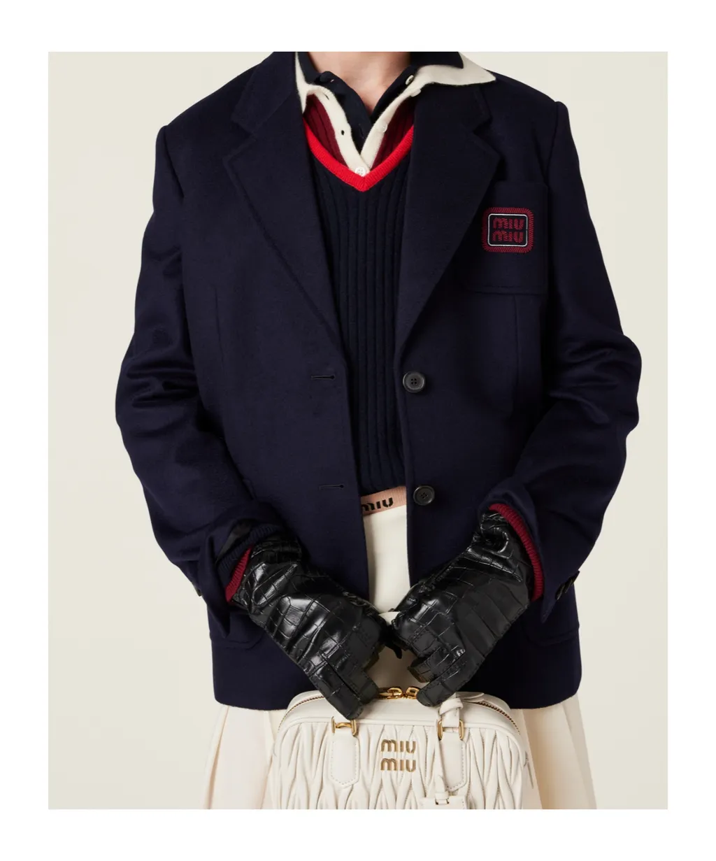 Single-Breasted Velour Jacket