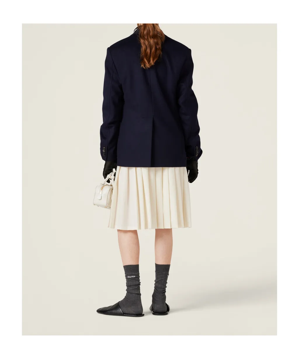 Single-Breasted Velour Jacket