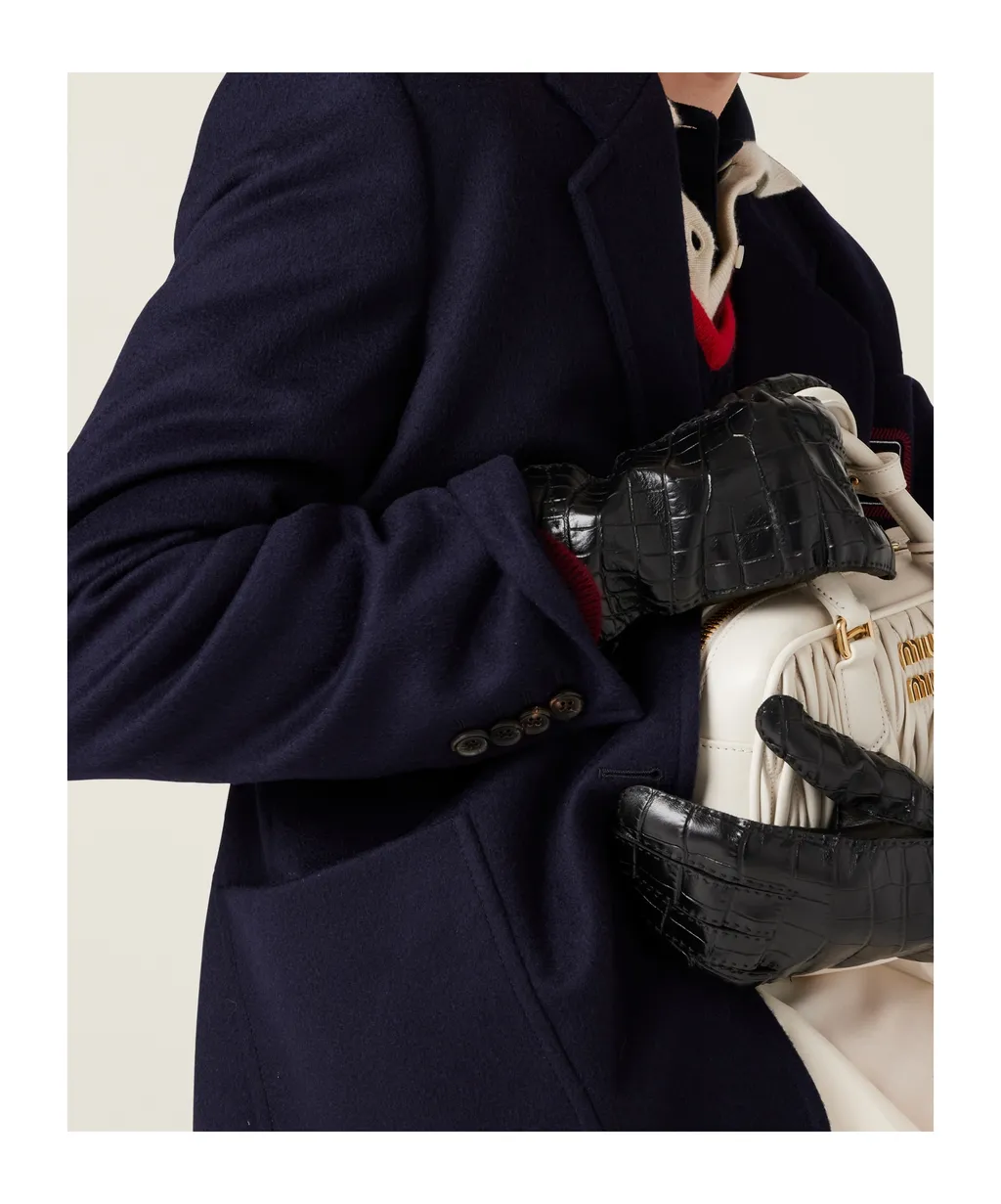 Single-Breasted Velour Jacket