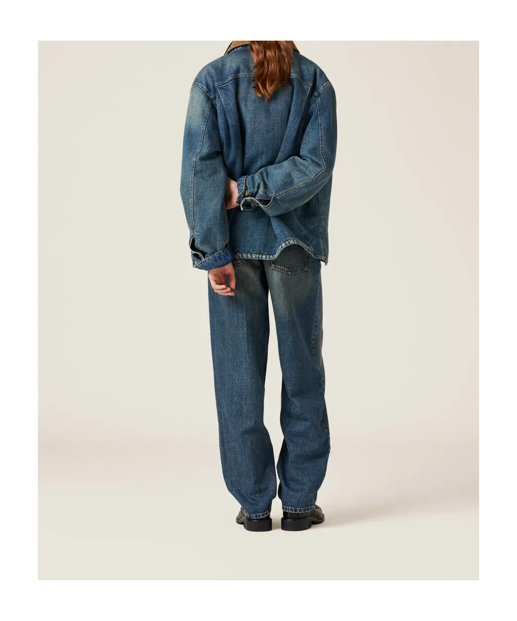 Miu Miu Logo-Embroidered Denim Jeans