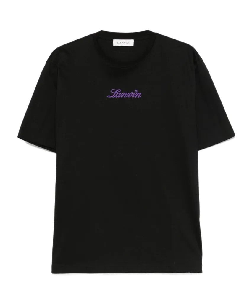 Lanvin Logo Embroidered Crewneck T-Shirt