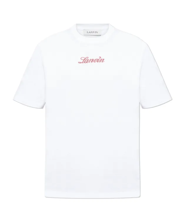 Lanvin Logo Embroidered Crewneck T-Shirt