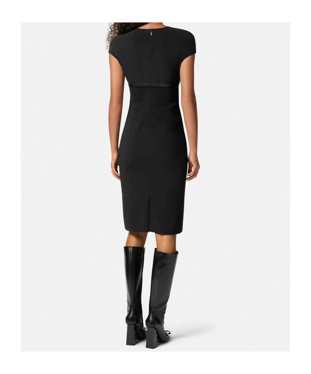 Versace Medusa V-Neck Midi Dress
