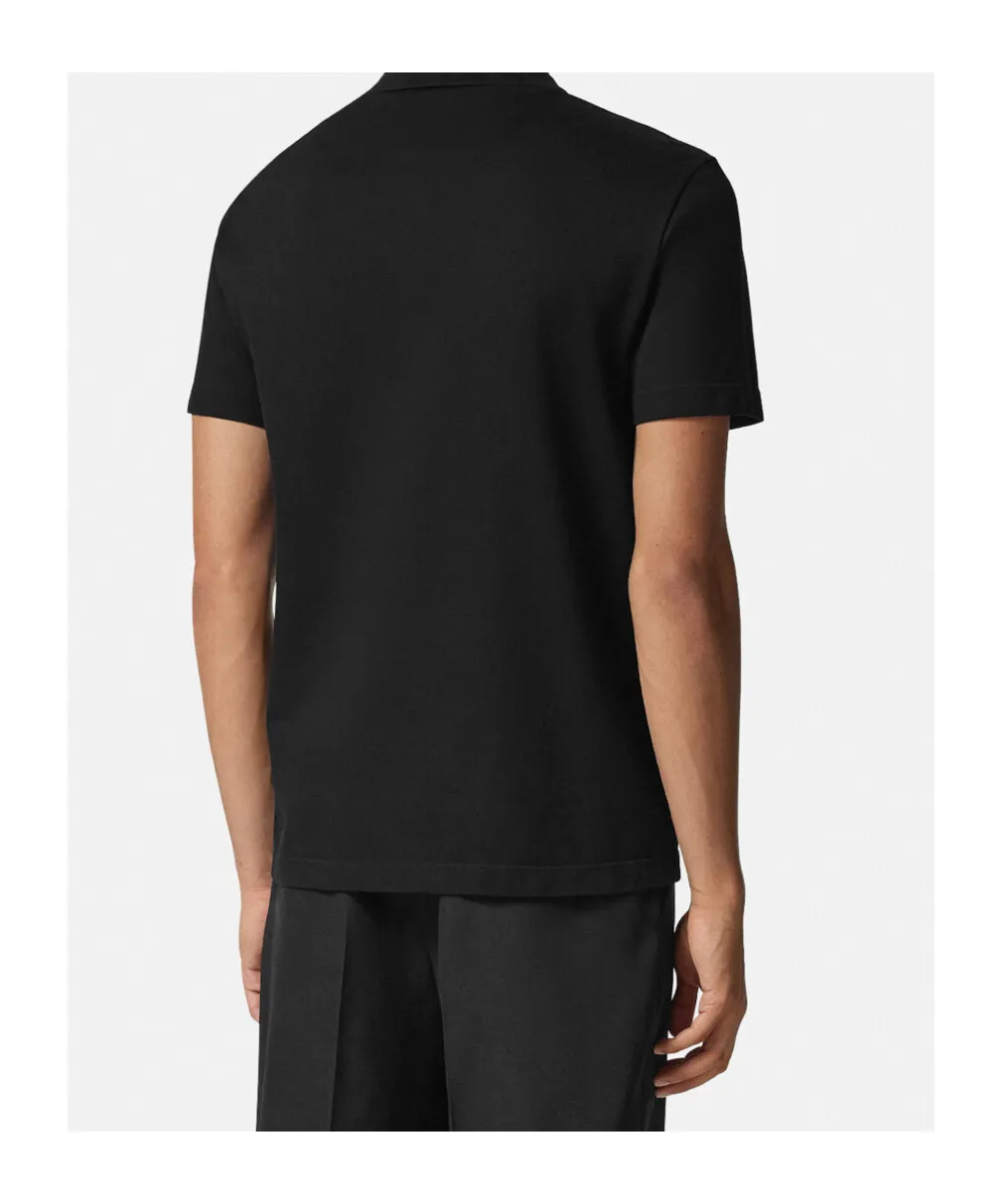 Versace 1/4 Zipped Short-Sleeved Polo Shirt