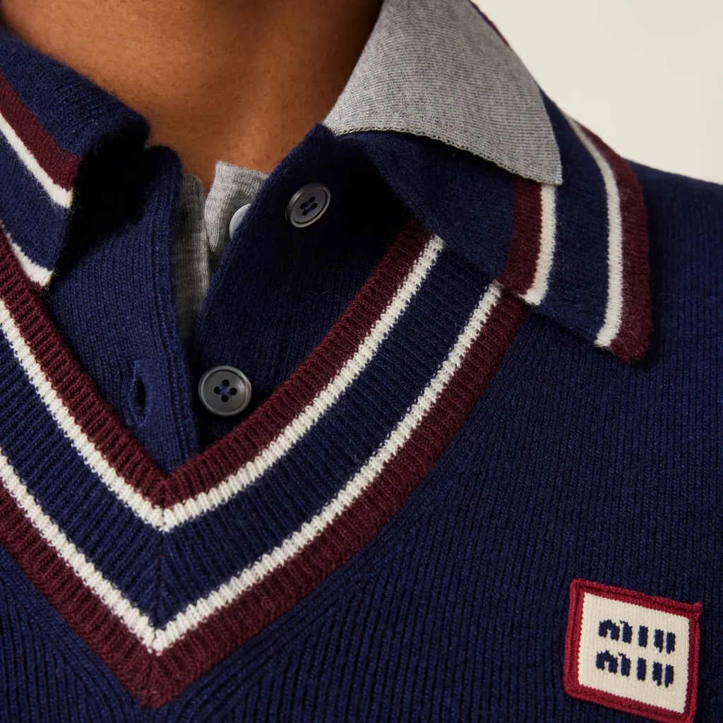 Miu Miu Logo-Patch Short-Sleeved Polo Shirt