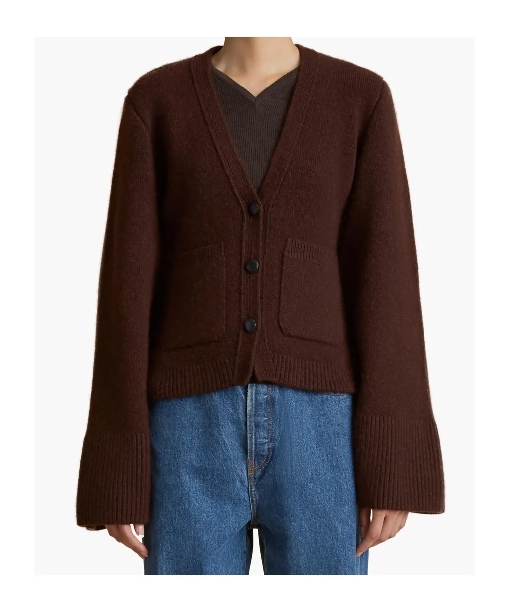 Khaite Scarlet V-Neck Cardigan