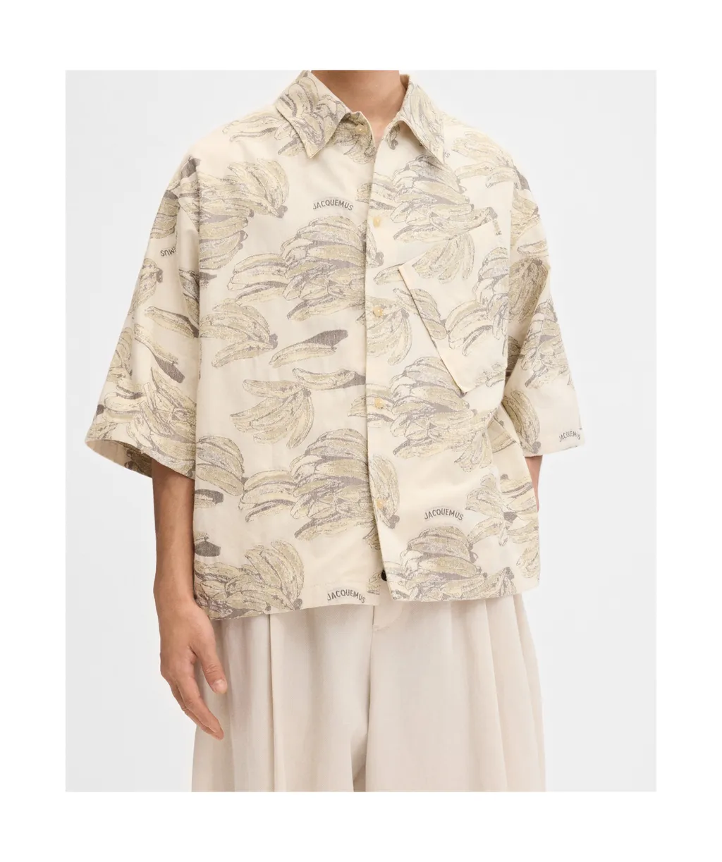 Jacquemus The Aloe Banana Jacquard Boxy Shirt