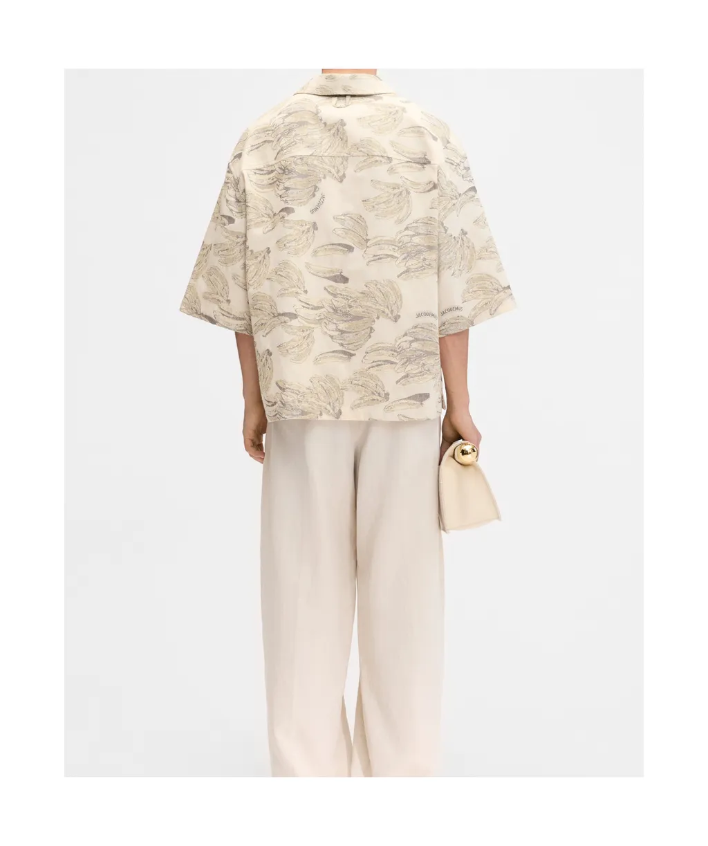 Jacquemus The Aloe Banana Jacquard Boxy Shirt