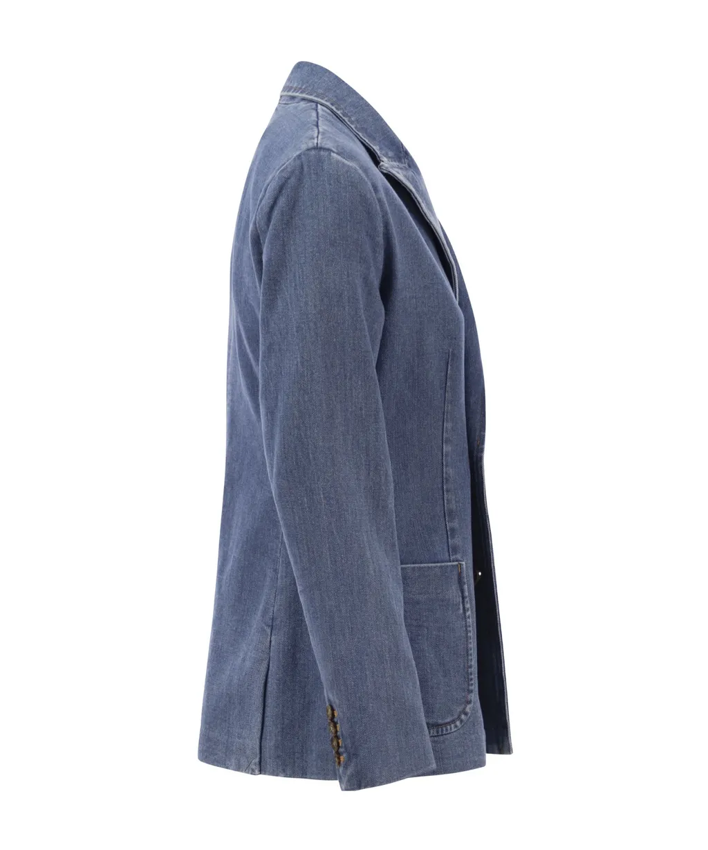 Polo Ralph Lauren Double-Breasted Denim Blazer