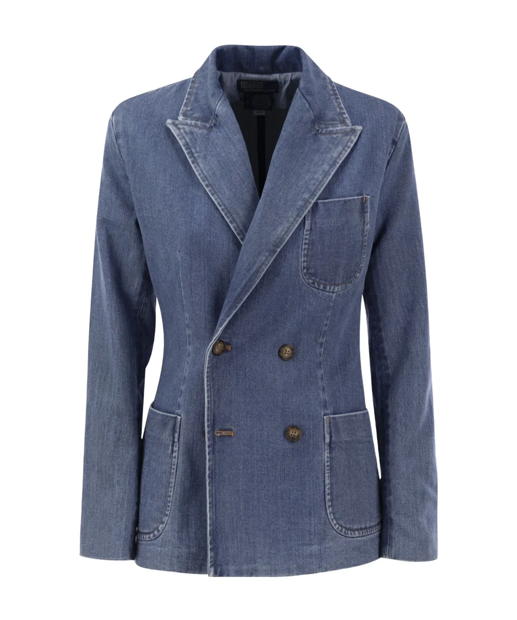 Polo Ralph Lauren Double-Breasted Denim Blazer