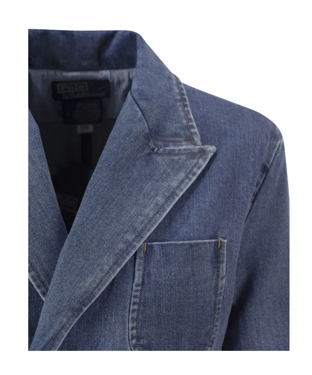 Polo Ralph Lauren Double-Breasted Denim Blazer