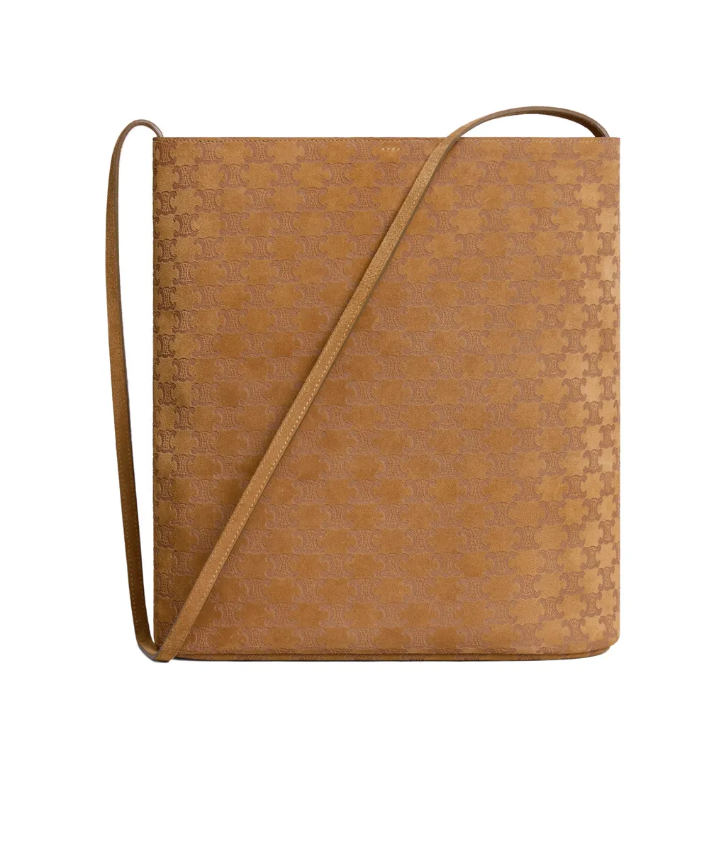 Bucket In Suede Calfskin With Triomphe All Over