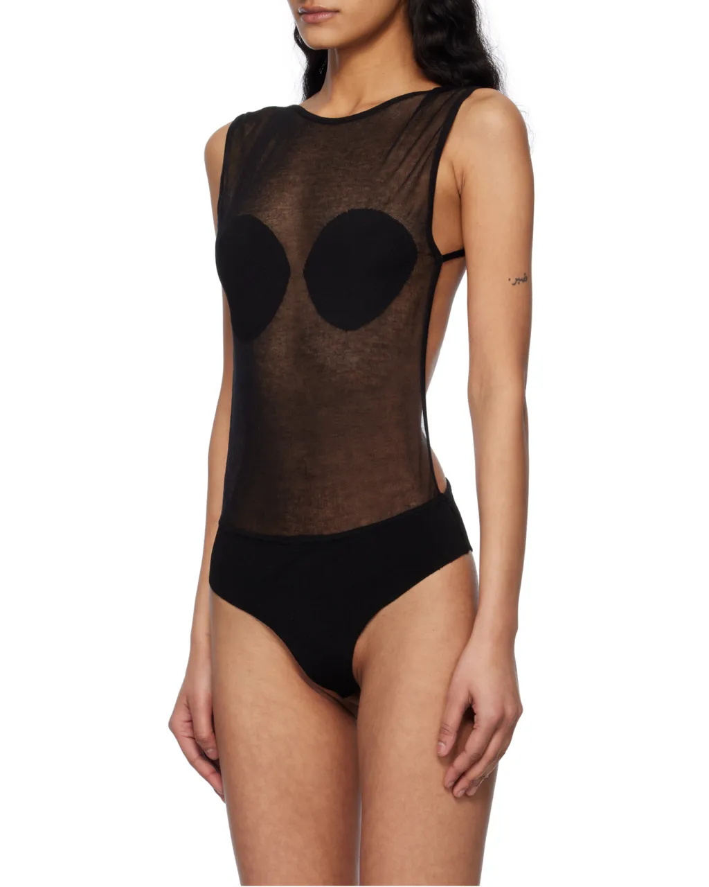 Jacquemus Le Body Platano Sheer Panelled Bodysuit