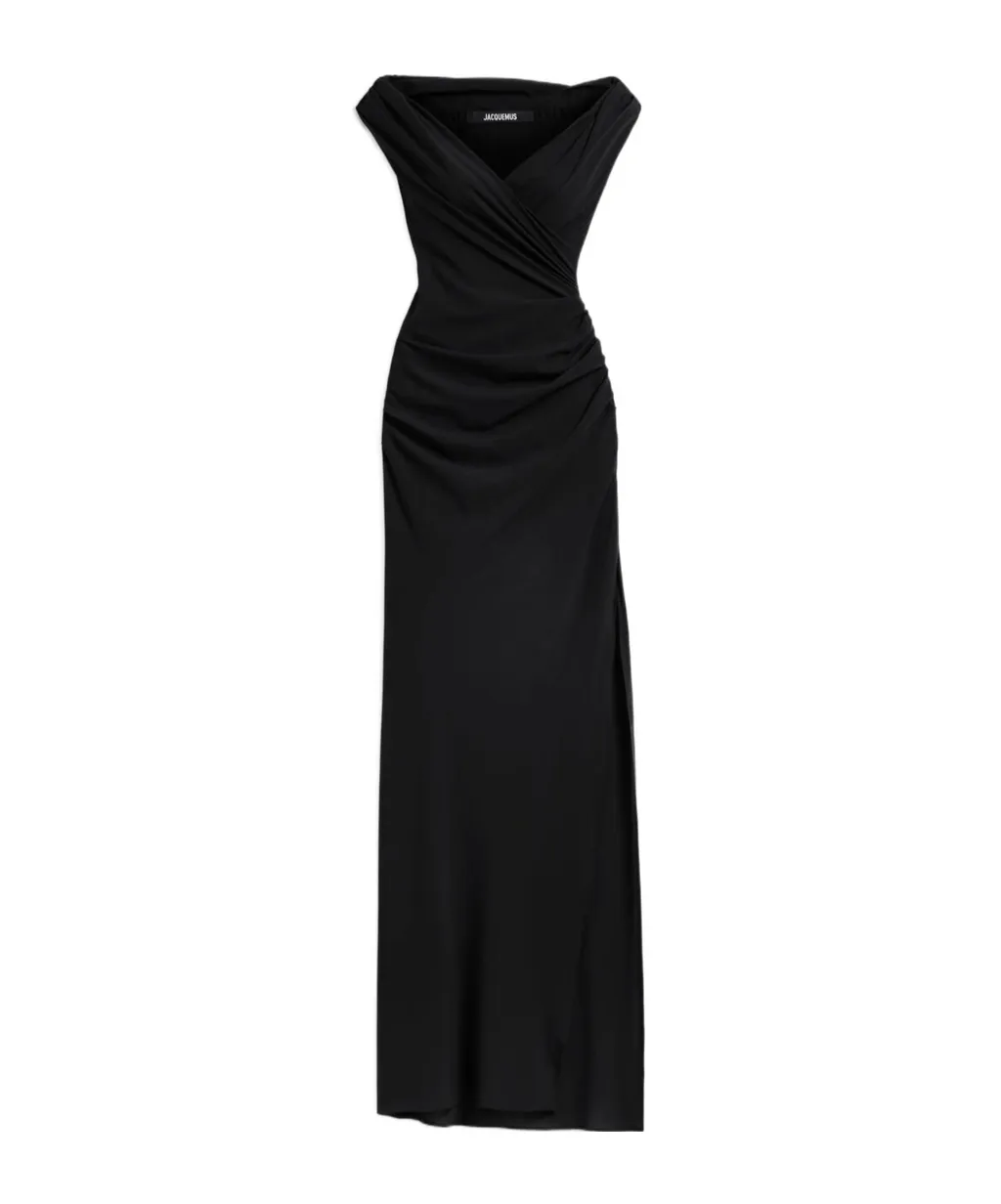 Jacquemus Ruched La Robe Rita Longue Gown