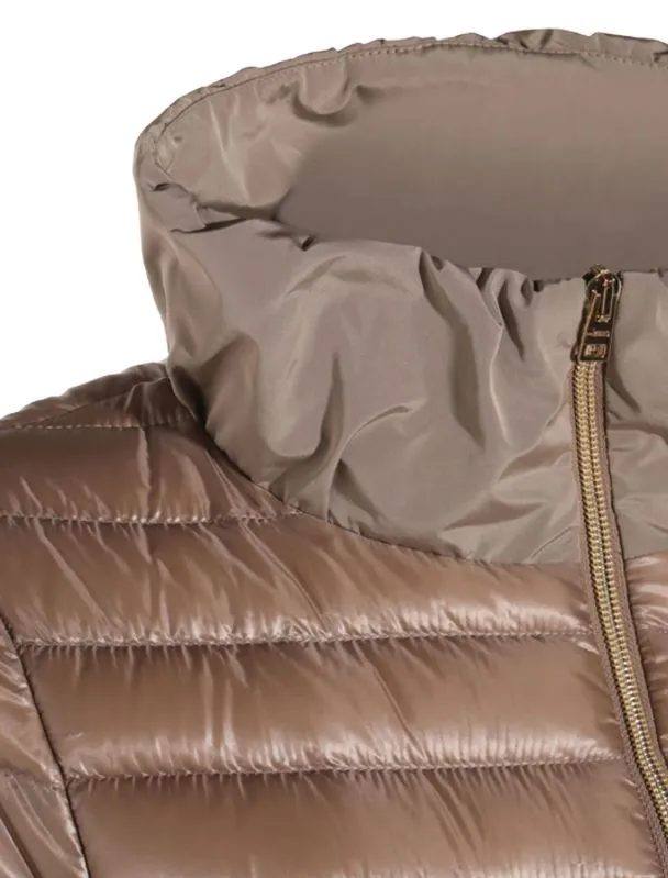 Zippered Quilted Down Jacket