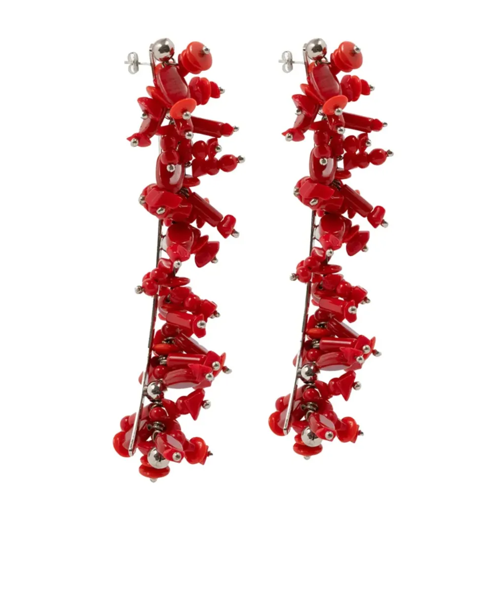 Bead-Embellishment Earrings