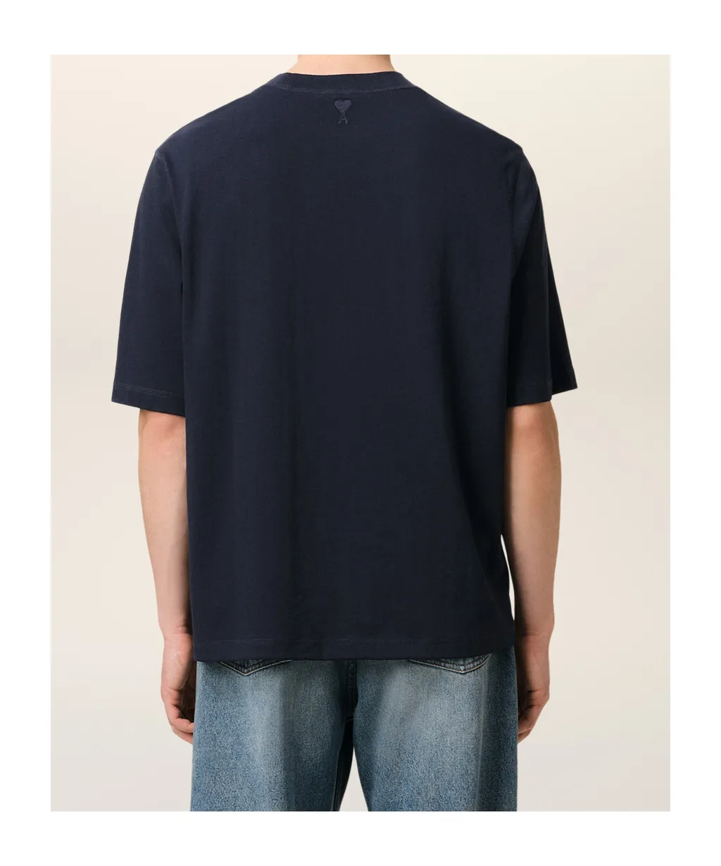 Ami Paris Logo Printed Crewneck T-Shirt