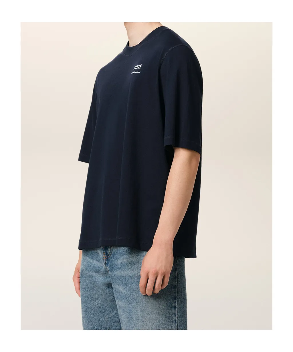 Ami Paris Logo Printed Crewneck T-Shirt