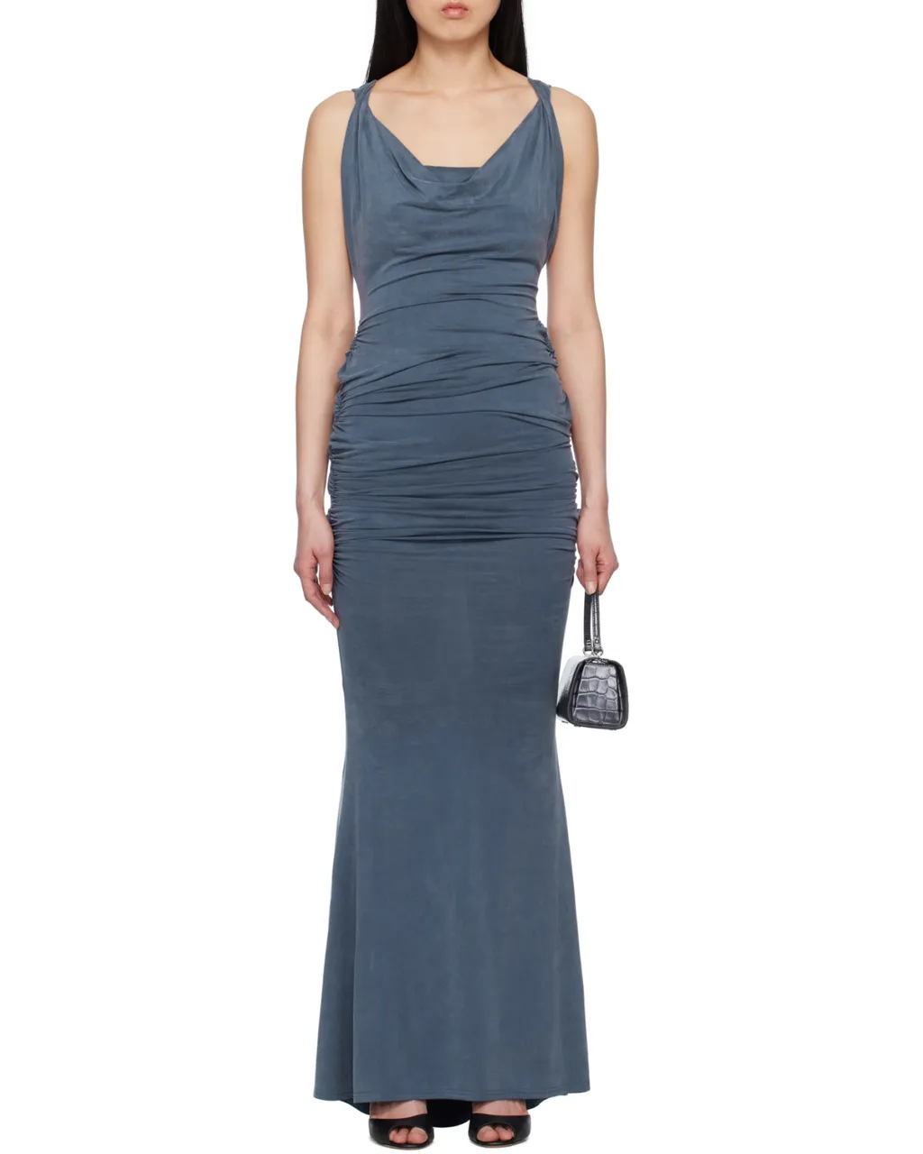 Vivienne Westwood Scoop Neck Ruched Maxi Dress