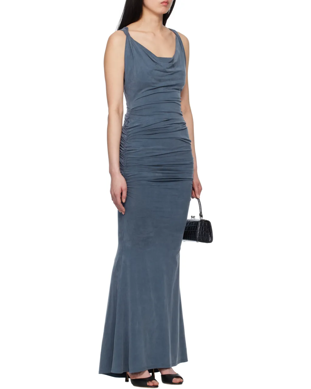 Vivienne Westwood Scoop Neck Ruched Maxi Dress