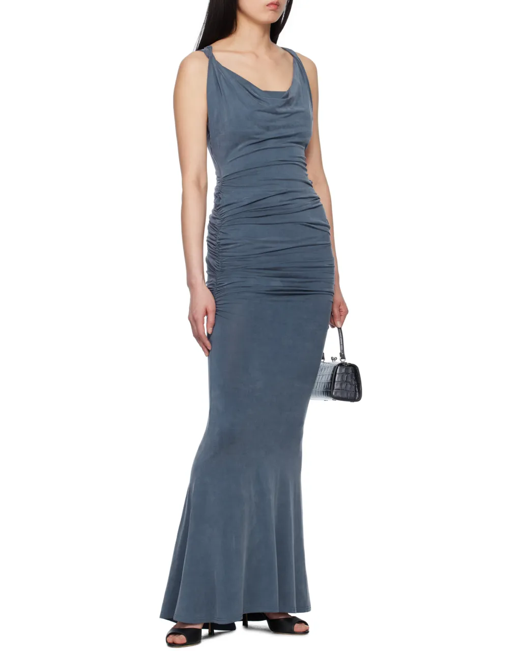 Vivienne Westwood Scoop Neck Ruched Maxi Dress