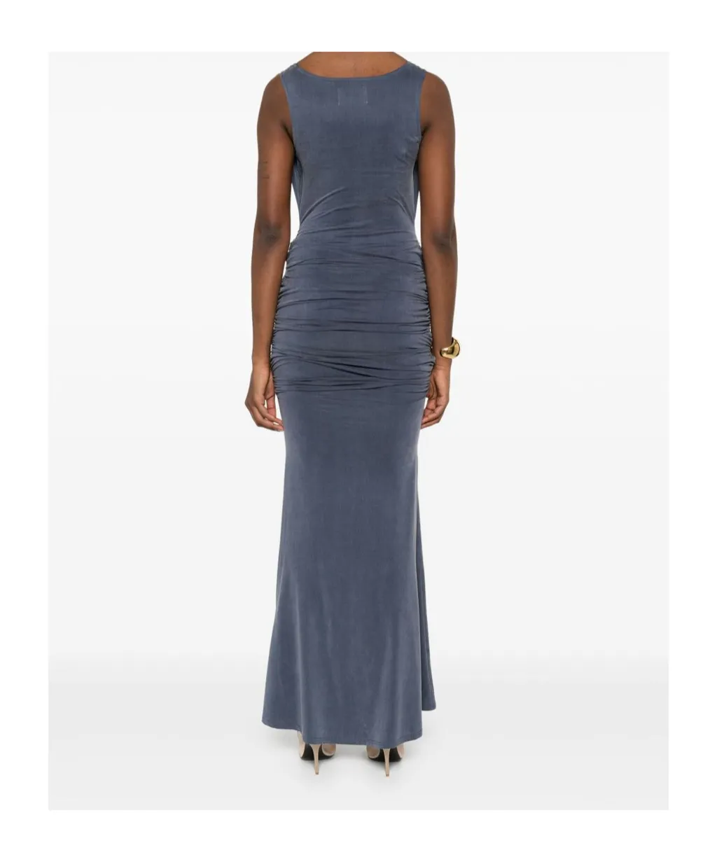 Vivienne Westwood Scoop Neck Ruched Maxi Dress