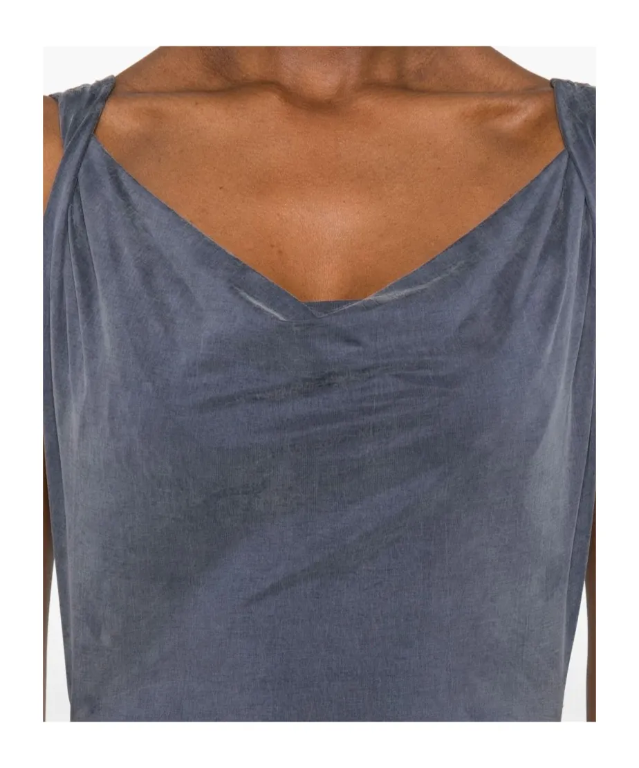 Vivienne Westwood Scoop Neck Ruched Maxi Dress