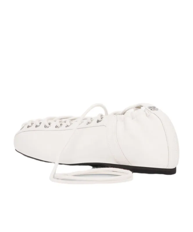 Ganni Lace-Up Ballet Shoes