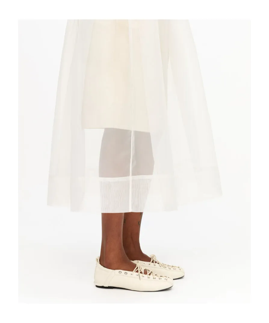 Ganni Lace-Up Ballet Shoes