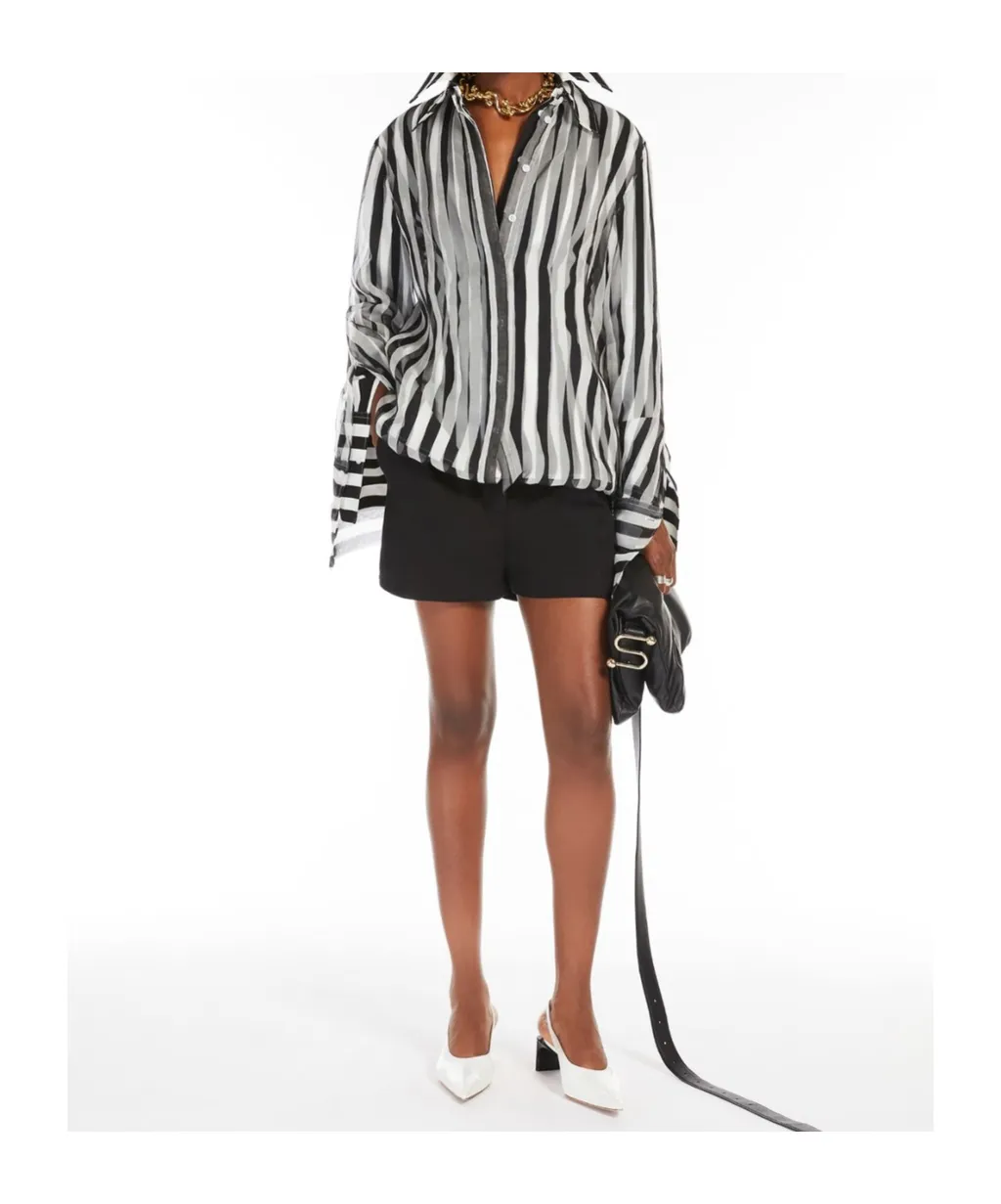 Sportmax Sumero Striped Button-Up Shirt