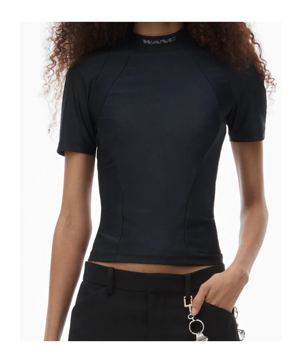 Alexander Wang Logo Detailed Mockneck T-Shirt